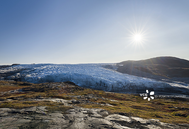 格陵兰冰盖附近的风景图片素材