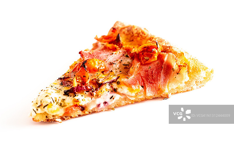 奶油培根披萨切片图片素材