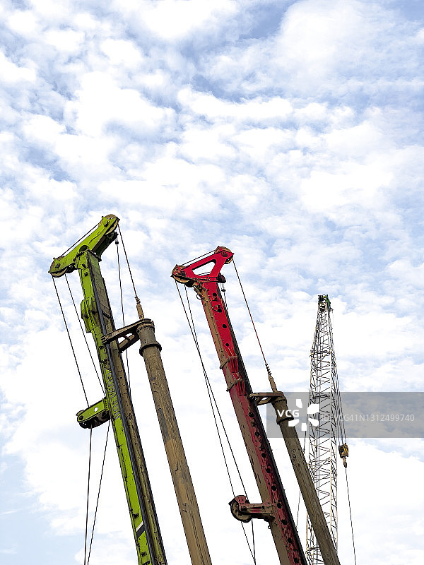 许多起重机图片素材