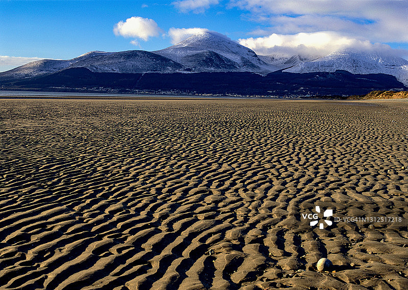 北爱尔兰唐郡纽卡斯尔默洛海滩图片素材