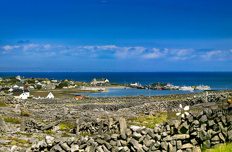 爱尔兰戈尔韦郡阿伦群岛尼斯莫尔岛图片素材