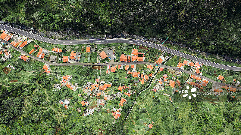 阿瓜山农业区航拍图片素材