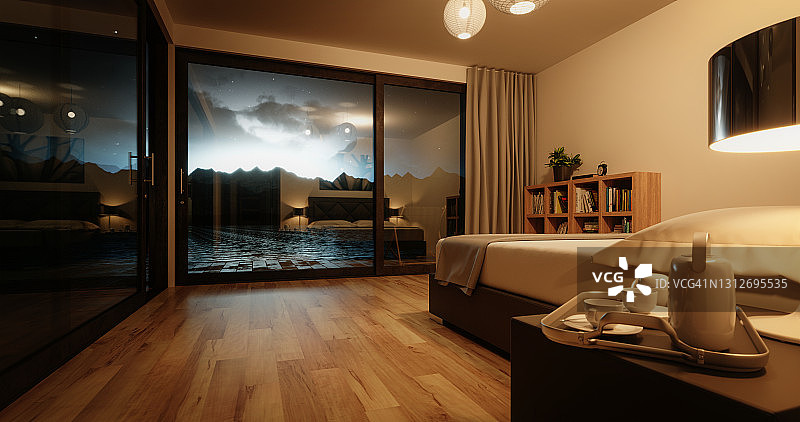 现代的卧室图片素材