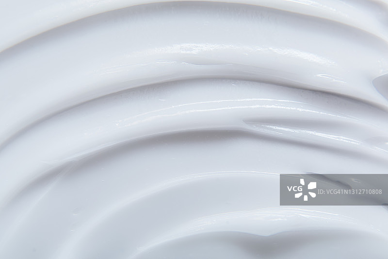 白色化妆品面霜质地：润肤露，护肤背景图片素材