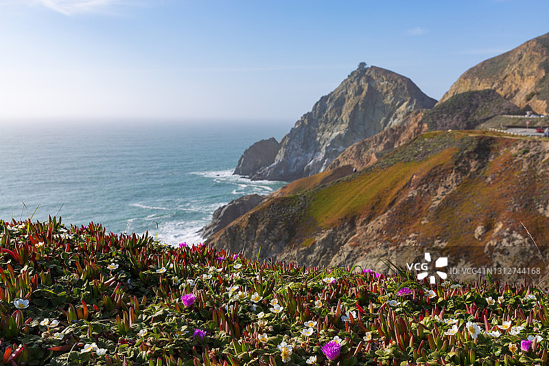 加利福尼亚州北部的太平洋美丽海岸线图片素材