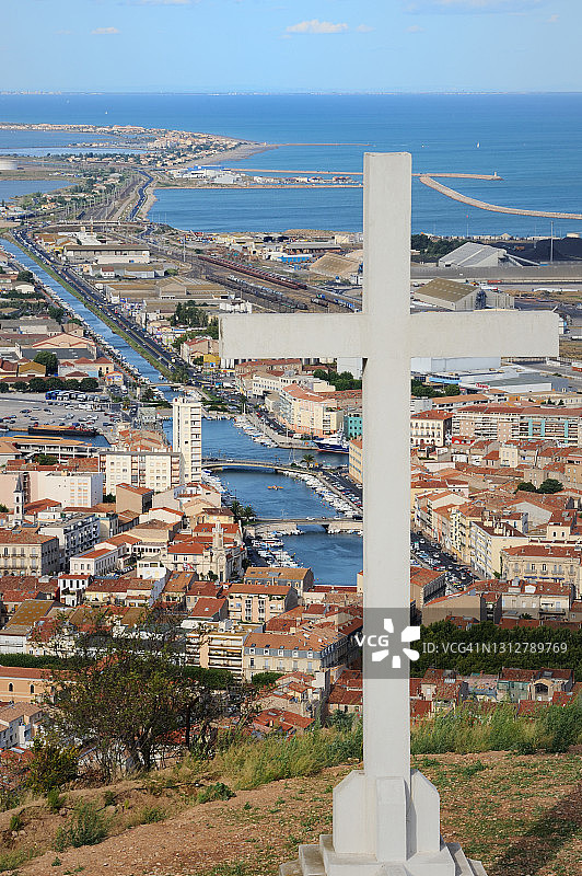 法国塞特商业港口码头景观图片素材