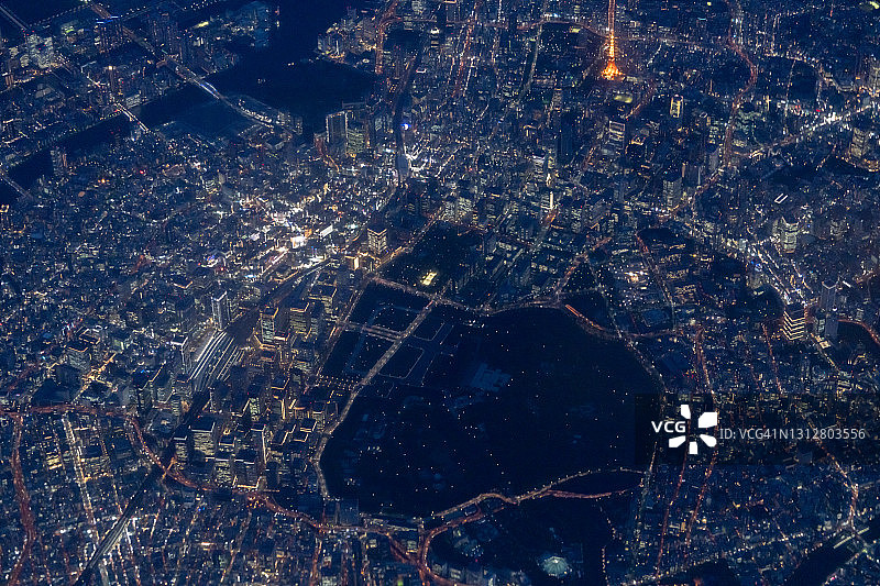 日本东京飞机航拍景观图片素材
