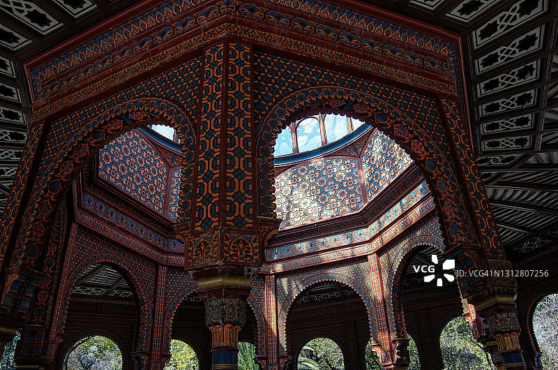 摩里斯科凉亭，墨西哥城圣玛丽亚拉里韦拉阿拉梅达图片素材