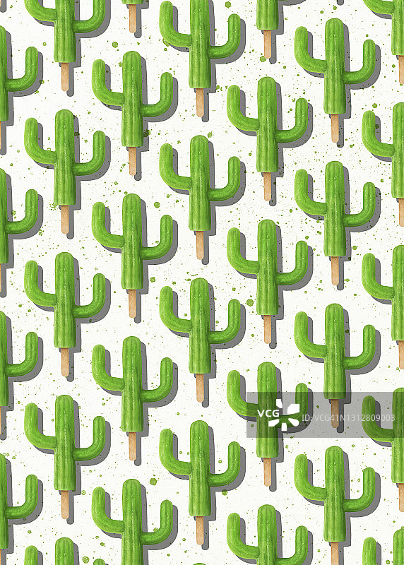 仙人掌冰棒图片素材