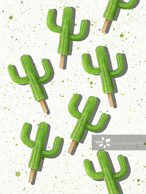 仙人掌冰棒图片素材