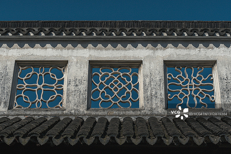 苏州拙政园建筑景观：中国著名古典园林图片素材