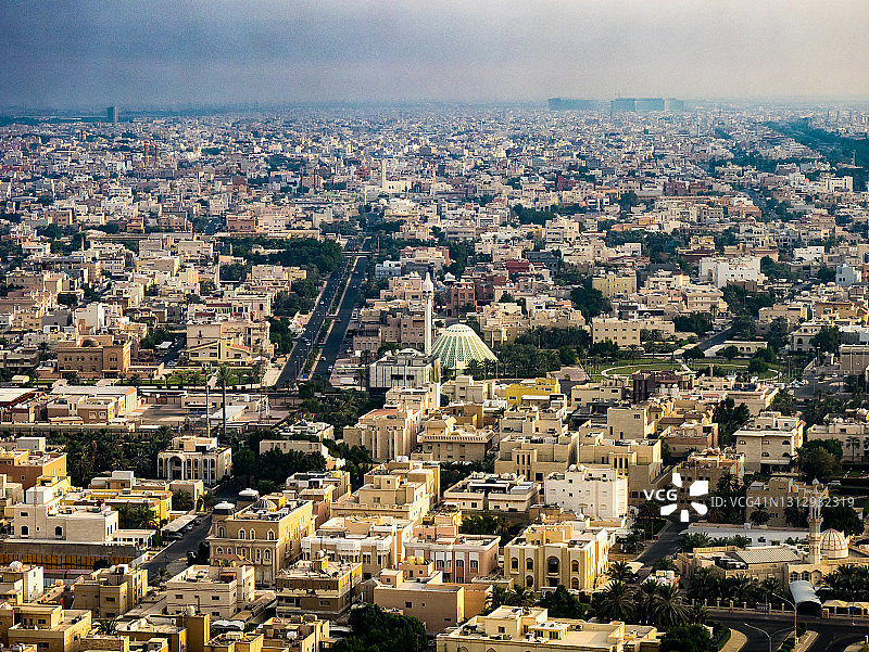 科威特市郊区航拍图片素材