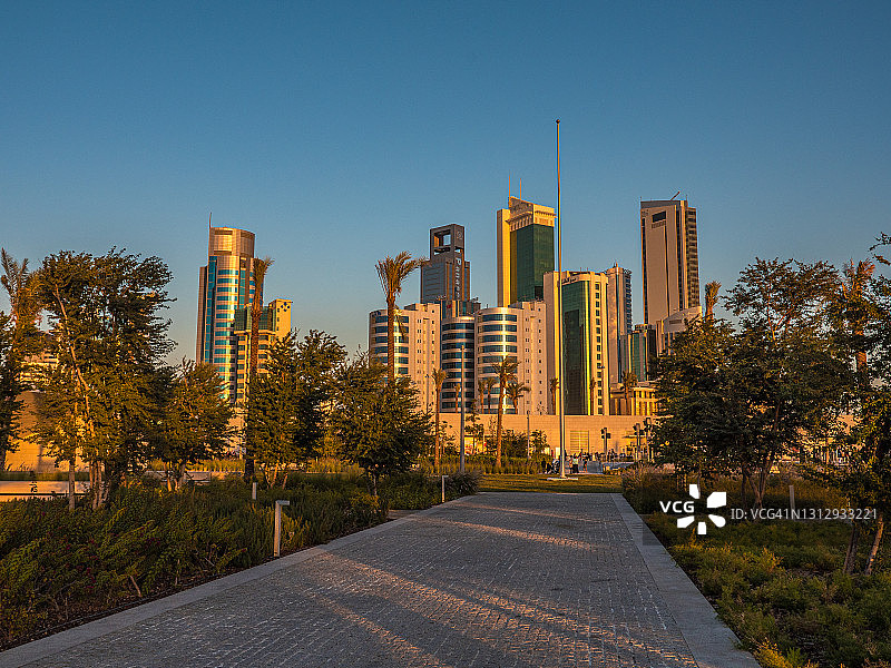 科威特市沙希德公园绿色绿洲图片素材