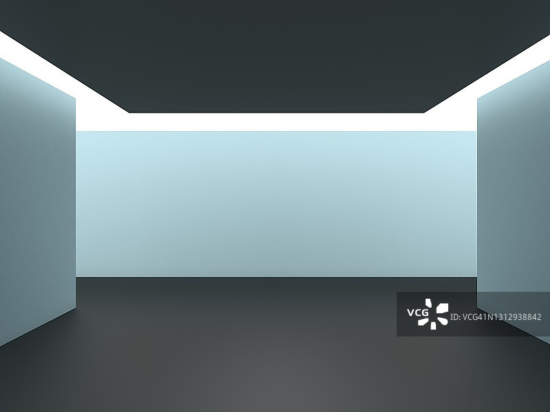 抽象的空旷照明隧道图片素材