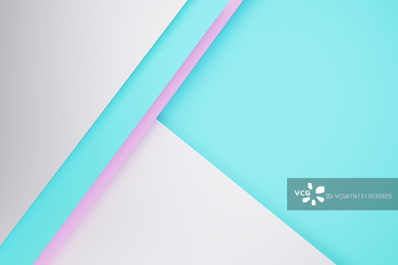 由灰色、白色、蓝色和粉色纸张制成的多层背景。扁平风格。为您的设计预留复制空间图片素材