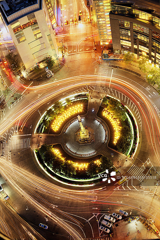 美国纽约曼哈顿中城的哥伦布圆环图片素材