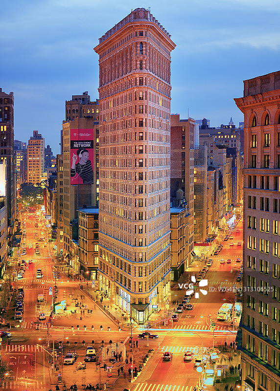 纽约市中城熨斗大厦图片素材