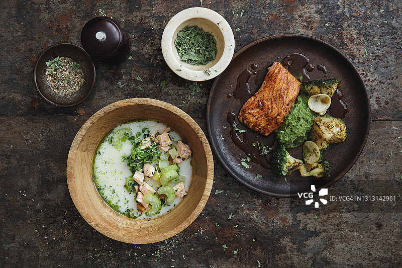 芬兰三文鱼汤图片素材