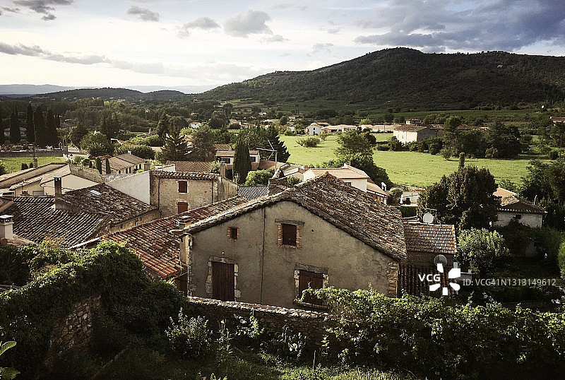 夏末时节美丽的法国乡村风光图片素材