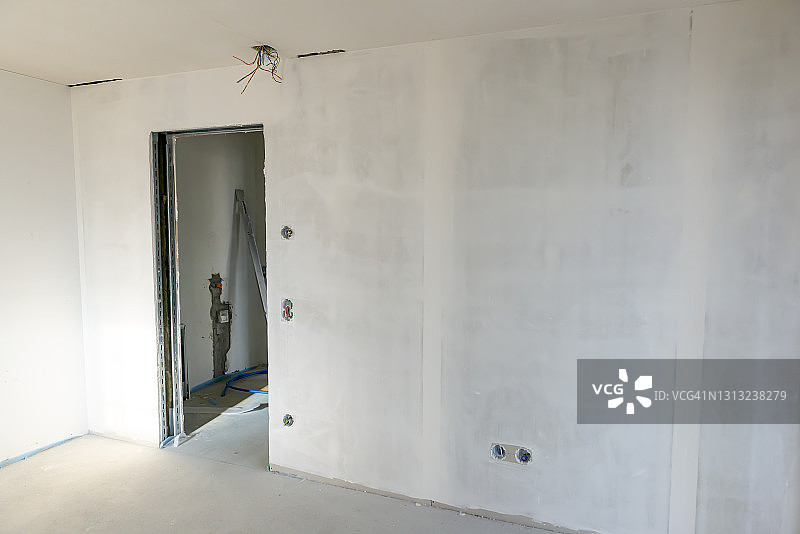 在建的现代公寓图片素材