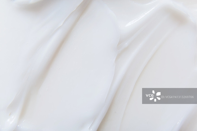 白色化妆品面霜质地：润肤露，护肤背景图片素材