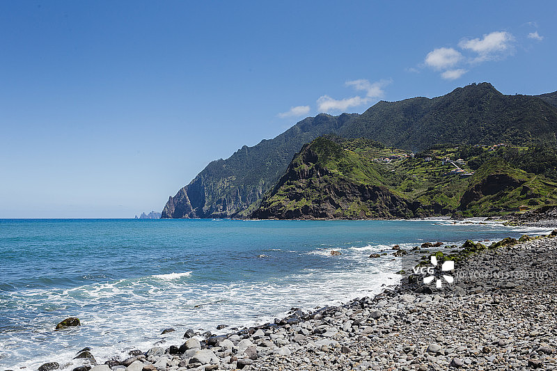 克鲁斯港玄武岩海滩图片素材