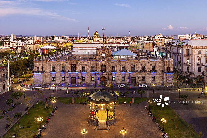 墨西哥哈利斯科州瓜达拉哈拉武器广场鸟瞰图片素材