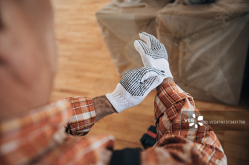 工作准备，防护手套图片素材