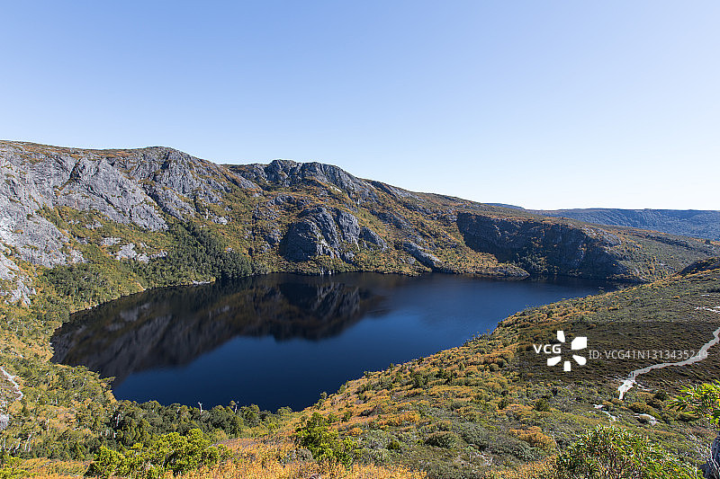 火山口湖，摇篮山图片素材