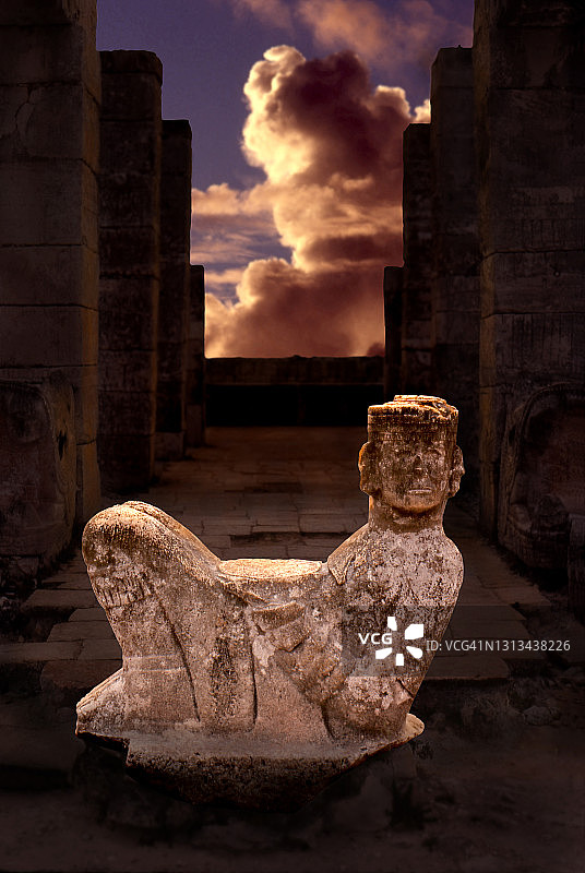 查克穆尔祭祀祭坛图片素材