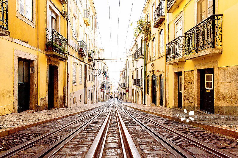 葡萄牙里斯本上城区街道图片素材
