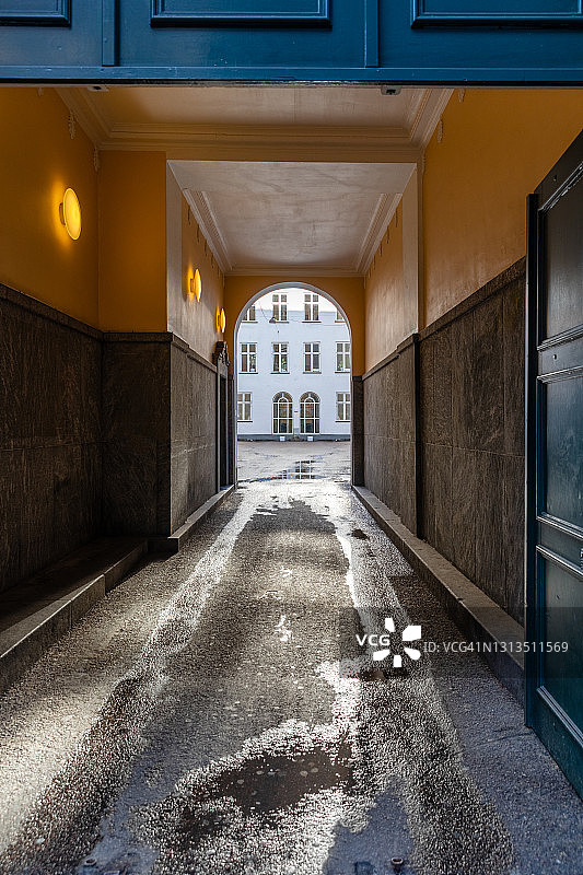 哥本哈根的彩绘巷道图片素材