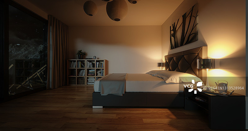 现代的卧室图片素材