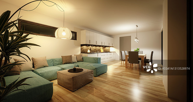 现代开放式概念内饰图片素材