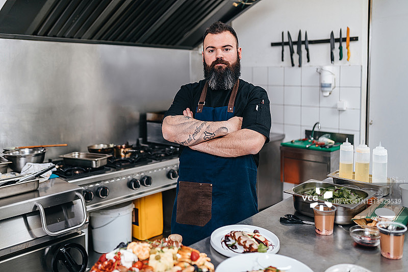 在餐厅工作的厨师图片素材