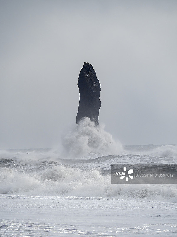 冰岛维克镇附近北大西洋海岸风光图片素材