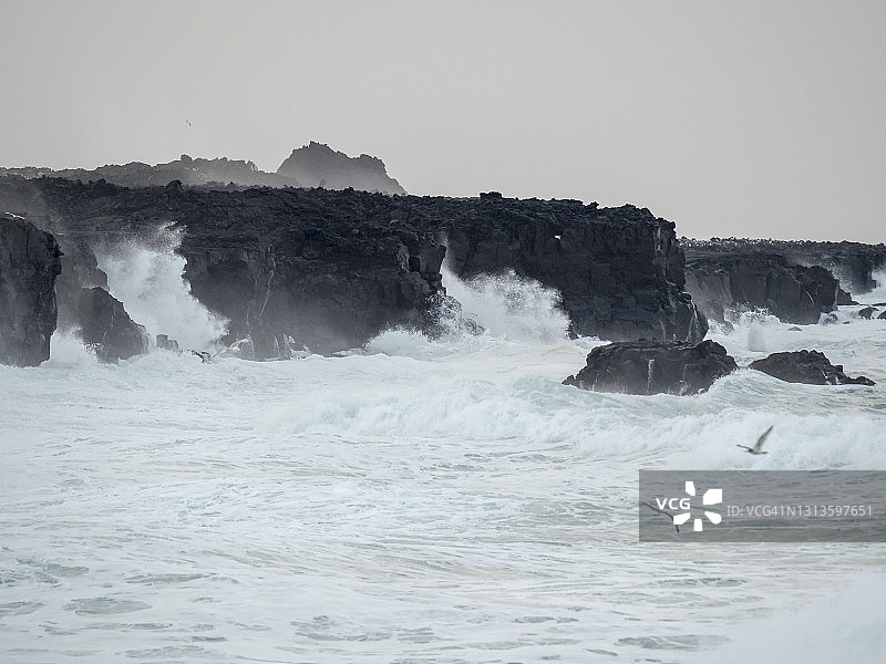 雷克雅内斯维提附近的北大西洋海岸，冰岛图片素材