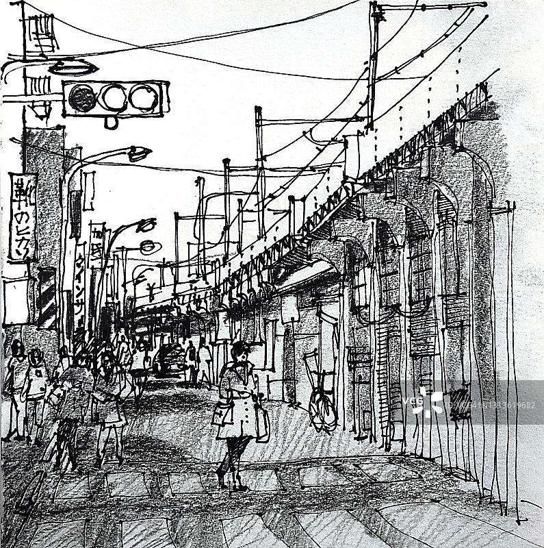 日本东京城市景观图片素材