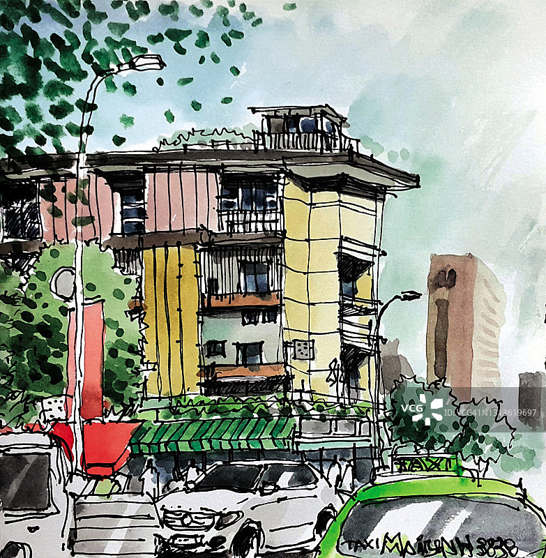 越南胡志明市城市景观图片素材