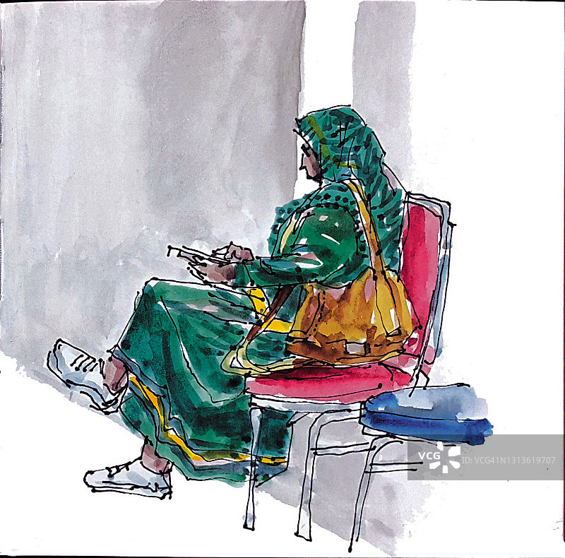 戴着头巾的印尼妇女图片素材