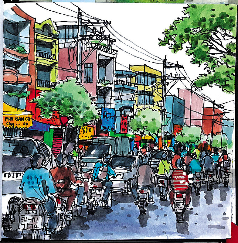 越南胡志明市城市景观图片素材