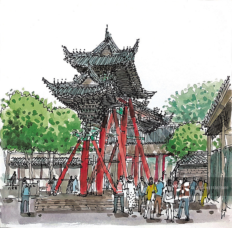 中国西安碑林博物馆图片素材