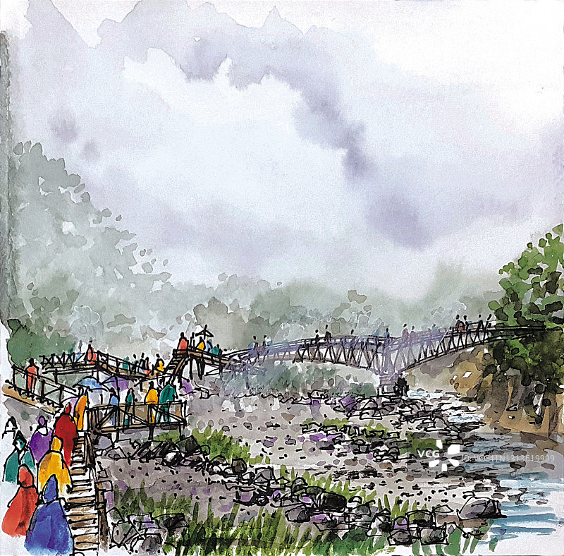 通往长白山的路，中国图片素材