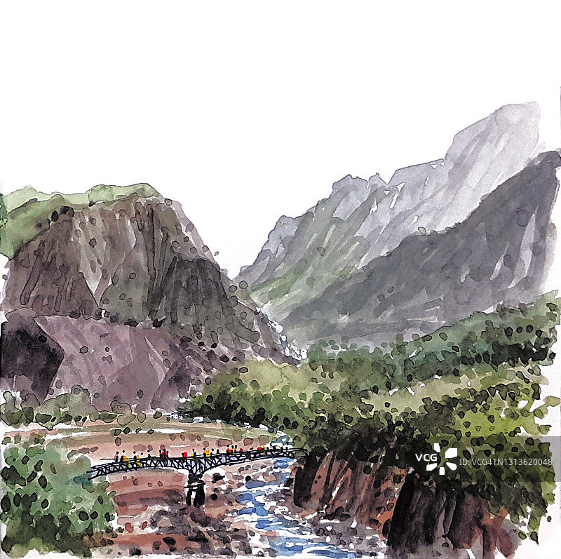 通往长白山的路，中国图片素材