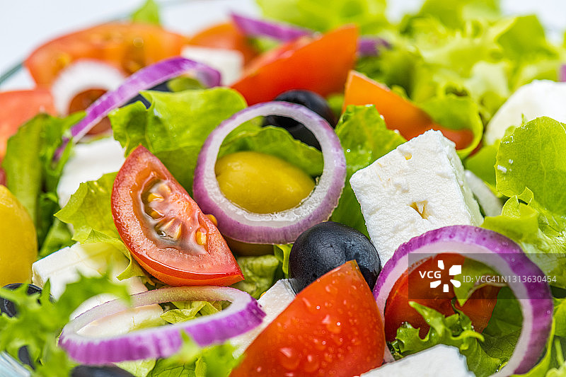 色彩鲜艳的果蔬沙拉图片素材