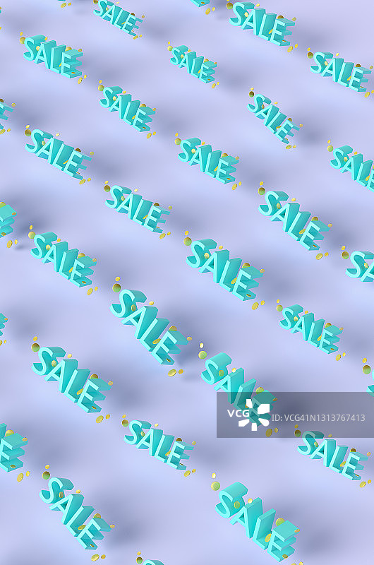 紫色背景上的波普艺术SALE字样。3D渲染插图。图片素材