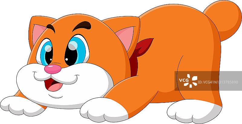 可爱的卡通猫图片素材