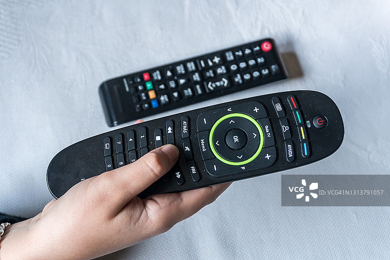 手持电视遥控器图片素材
