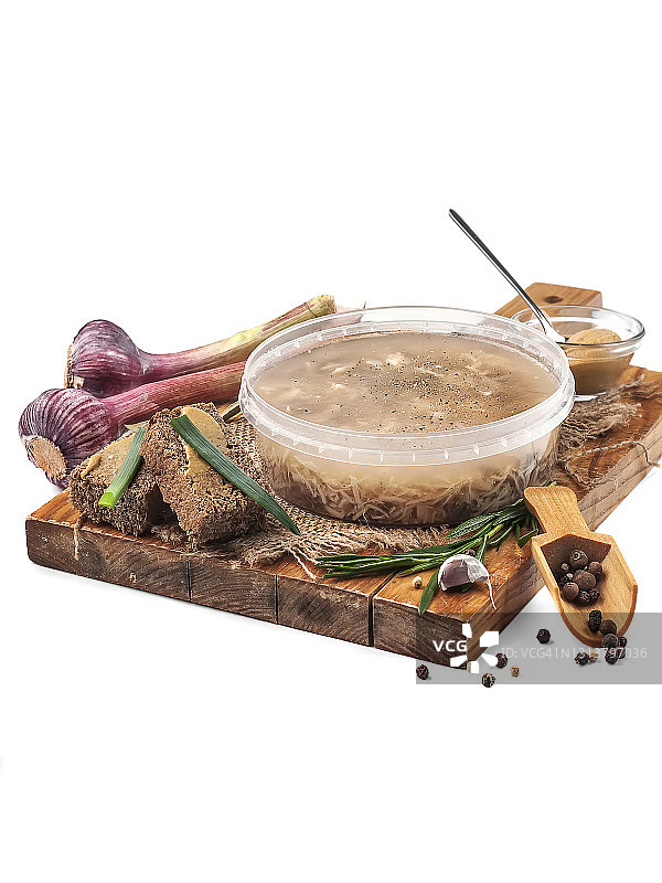 俄式传统肉冻食物摄影图片素材