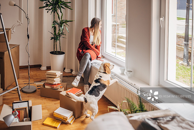 新家中的女人图片素材